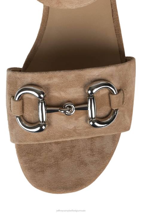 vrouwen Jeffrey Campbell tijdloos natuurlijk suède zilver V2LZ1012 platform sandaal