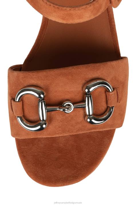 vrouwen Jeffrey Campbell tijdloos roest suède zilver V2LZ1013 platform sandaal