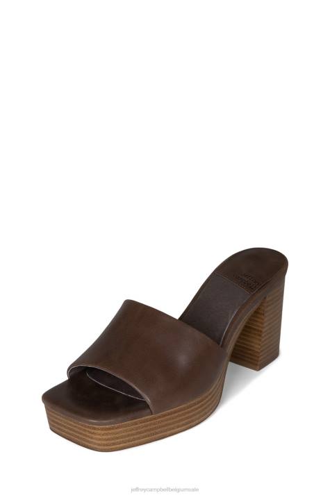 vrouwen Jeffrey Campbell tresor taupe natuurlijke stapel V2LZ1126 platform sandaal