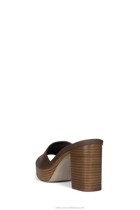 vrouwen Jeffrey Campbell tresor taupe natuurlijke stapel V2LZ1126 platform sandaal