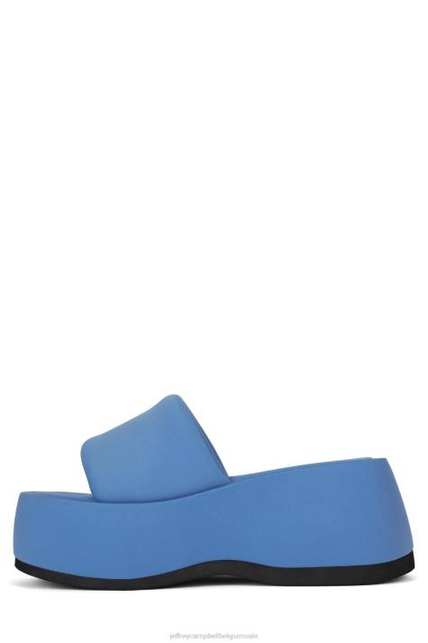 vrouwen Jeffrey Campbell txt-mij blauw neopreen V2LZ2 platform sandaal