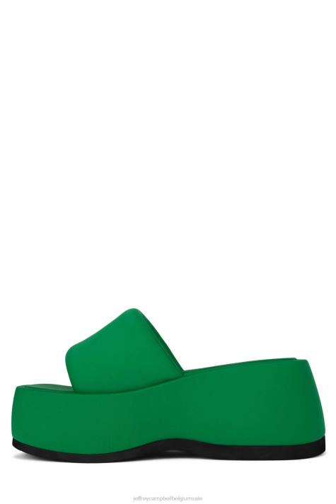 vrouwen Jeffrey Campbell txt-mij groen neopreen V2LZ4 platform sandaal