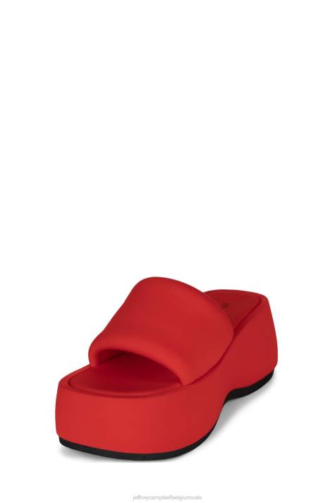 vrouwen Jeffrey Campbell txt-mij rood neopreen V2LZ1 platform sandaal
