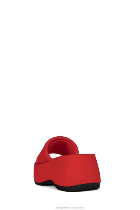 vrouwen Jeffrey Campbell txt-mij rood neopreen V2LZ1 platform sandaal