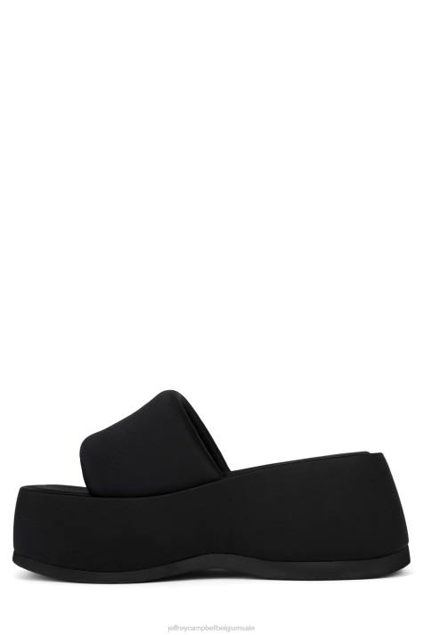 vrouwen Jeffrey Campbell txt-mij zwart neopreen V2LZ3 platform sandaal