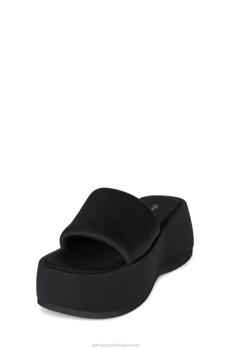 vrouwen Jeffrey Campbell txt-mij zwart neopreen V2LZ3 platform sandaal