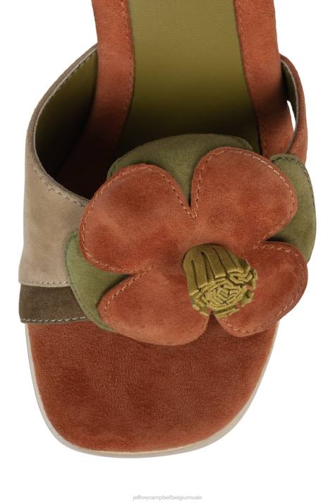 vrouwen Jeffrey Campbell u-groei-grl combinatie van bruin kaki suède V2LZ963 platform sandaal