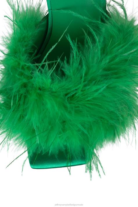 vrouwen Jeffrey Campbell verdwaasd groen satijn groen V2LZ1046 platform sandaal
