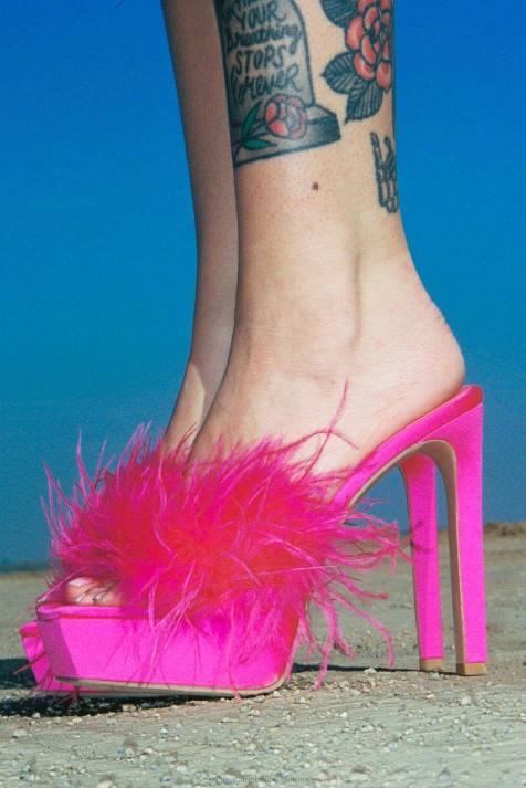 vrouwen Jeffrey Campbell verdwaasd rood satijn rood V2LZ1045 platform sandaal