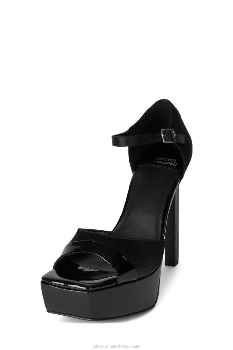 vrouwen Jeffrey Campbell verheffend zwart lak zwart V2LZ941 platform sandaal
