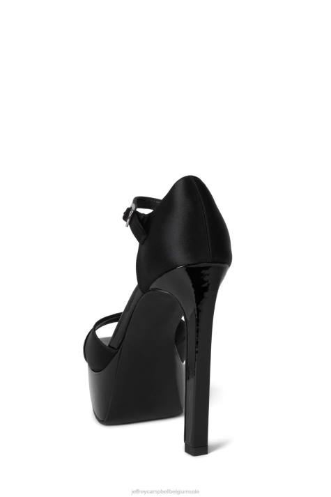 vrouwen Jeffrey Campbell verheffend zwart lak zwart V2LZ941 platform sandaal