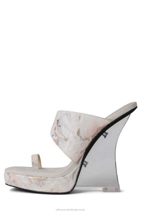 vrouwen Jeffrey Campbell verwend-f beige multi V2LZ954 platform sandaal