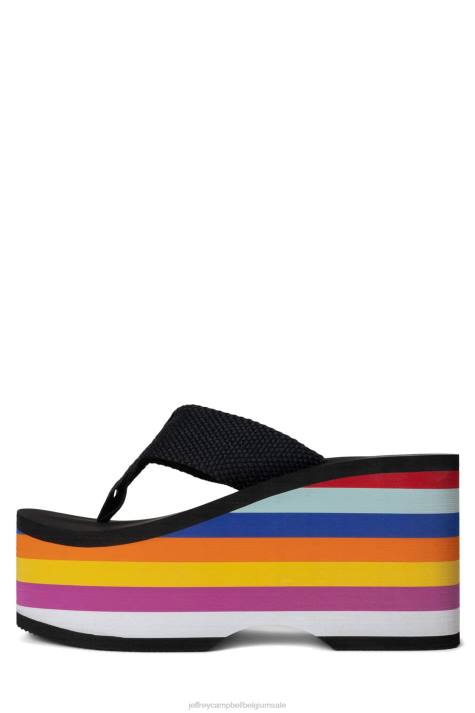 vrouwen Jeffrey Campbell wavin-mlt zwart multi V2LZ182 platform sandaal