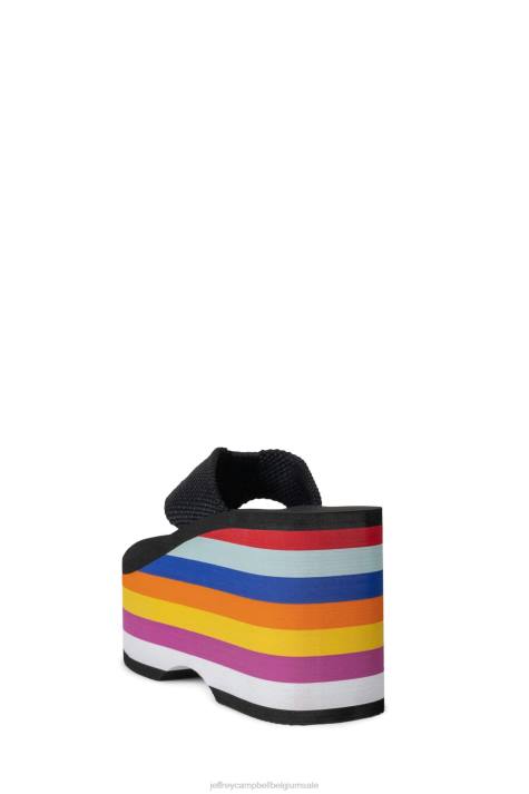 vrouwen Jeffrey Campbell wavin-mlt zwart multi V2LZ182 platform sandaal