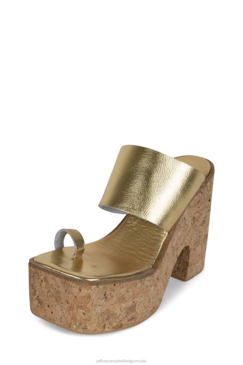 vrouwen Jeffrey Campbell yesmina-st goud V2LZ1143 platform sandaal