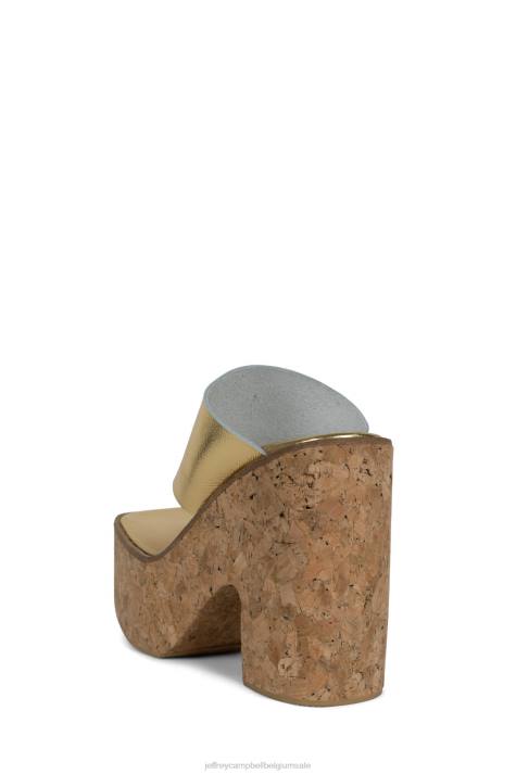 vrouwen Jeffrey Campbell yesmina-st goud V2LZ1143 platform sandaal