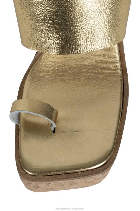 vrouwen Jeffrey Campbell yesmina-st goud V2LZ1143 platform sandaal