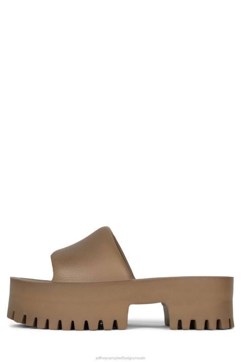 vrouwen Jeffrey Campbell zomer beige V2LZ19 platform sandaal