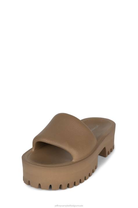 vrouwen Jeffrey Campbell zomer beige V2LZ19 platform sandaal