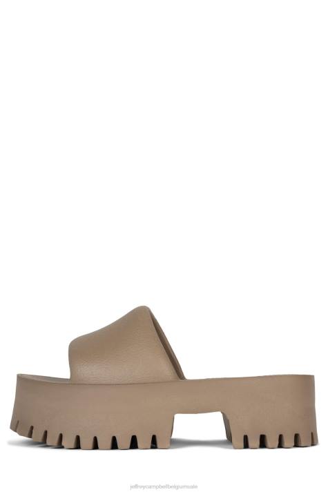 vrouwen Jeffrey Campbell zomer taupe V2LZ20 platform sandaal