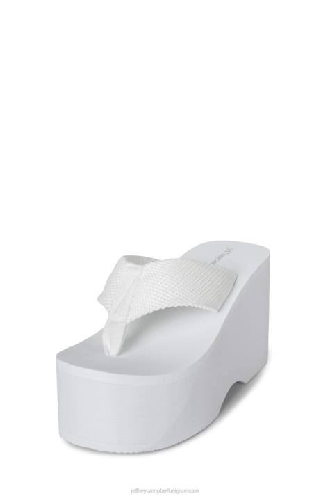 vrouwen Jeffrey Campbell zwaaien wit V2LZ150 platform sandaal