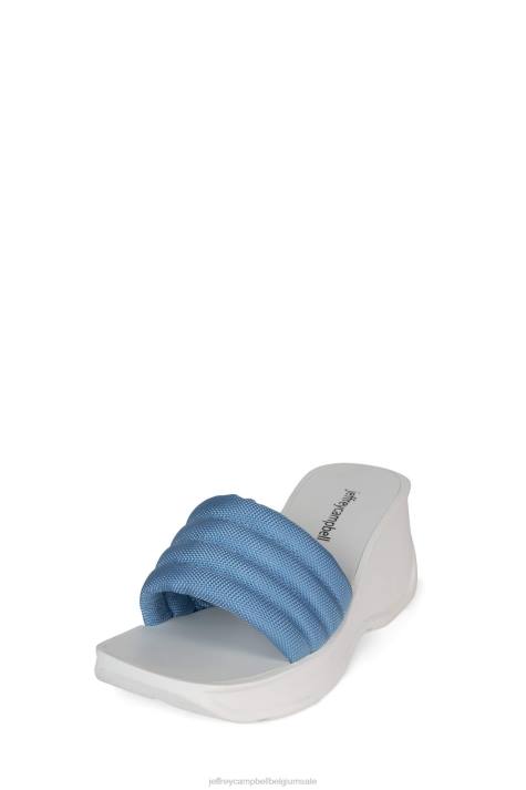 vrouwen Jeffrey Campbell zwerver blauw Wit V2LZ928 platform sandaal